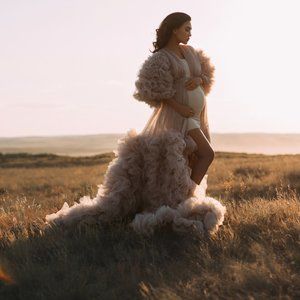 Ruby haute couture maternity gown for photoshoot!